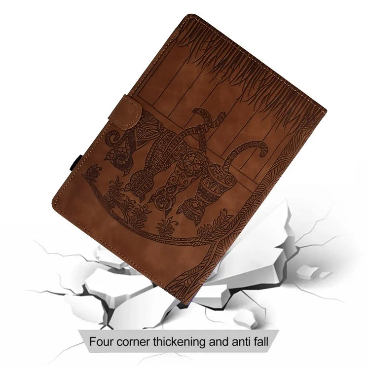 For Samsung Galaxy Tab S8 X700 X706 / S7 T870 T875 Case Cats Imprinted PU Leather Card Slots Tablet Cover