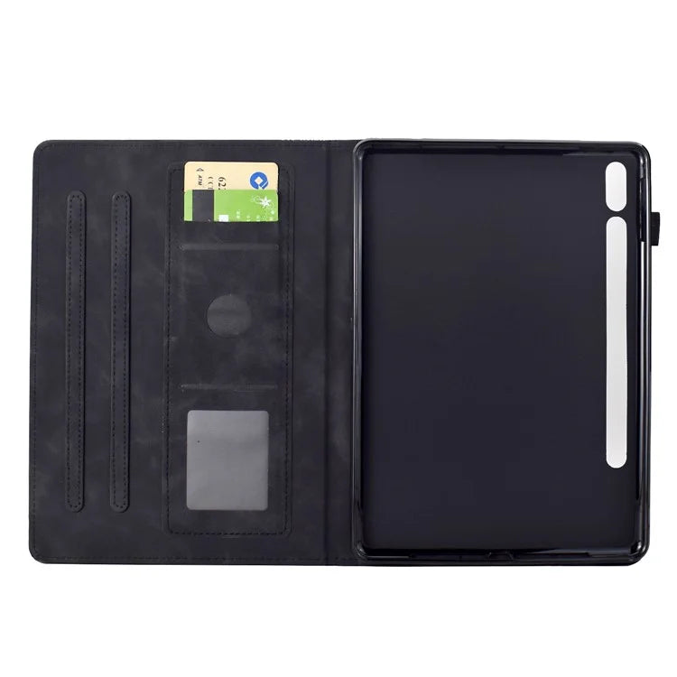 For Samsung Galaxy Tab S8 X700 X706 / S7 T870 T875 Case Cats Imprinted PU Leather Card Slots Tablet Cover