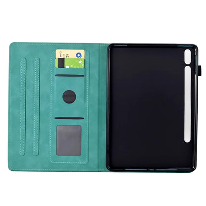 For Samsung Galaxy Tab S8 X700 X706 / S7 T870 T875 Case Cats Imprinted PU Leather Card Slots Tablet Cover