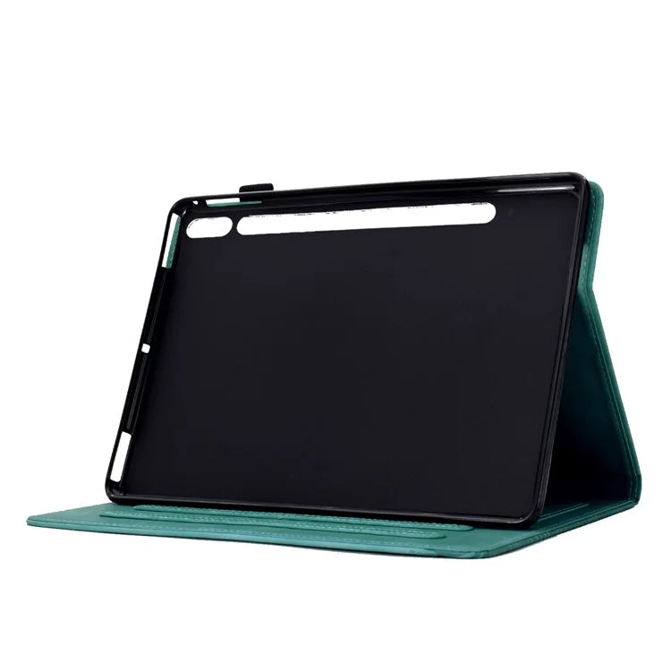 For Samsung Galaxy Tab S8 X700 X706 / S7 T870 T875 Case Cats Imprinted PU Leather Card Slots Tablet Cover