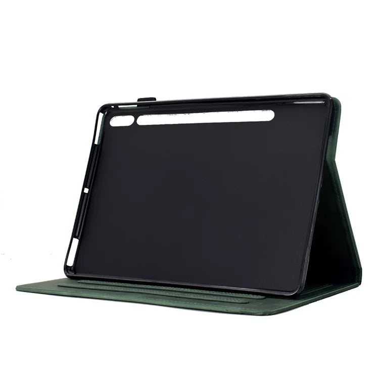 For Samsung Galaxy Tab S9 Case Cats Imprinted PU Leather Card Slots Tablet Cover