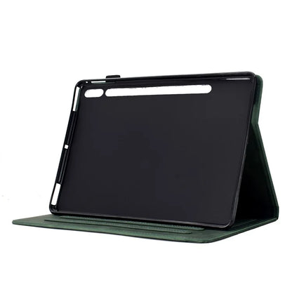 For Samsung Galaxy Tab S9 Case Cats Imprinted PU Leather Card Slots Tablet Cover