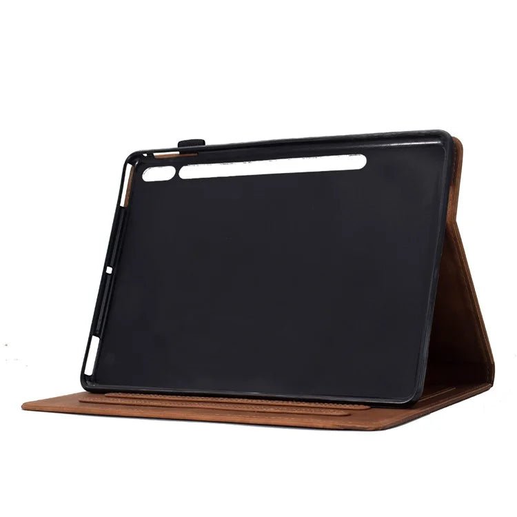 For Samsung Galaxy Tab S9 Case Cats Imprinted PU Leather Card Slots Tablet Cover
