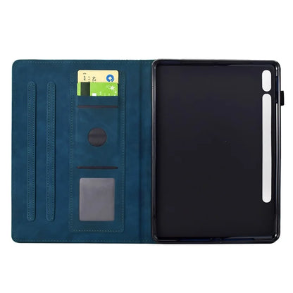 For Samsung Galaxy Tab S9 Case Cats Imprinted PU Leather Card Slots Tablet Cover