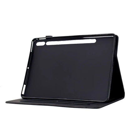 For Samsung Galaxy Tab S9 Case Cats Imprinted PU Leather Card Slots Tablet Cover