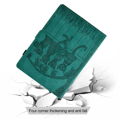 For Samsung Galaxy Tab S9 Case Cats Imprinted PU Leather Card Slots Tablet Cover