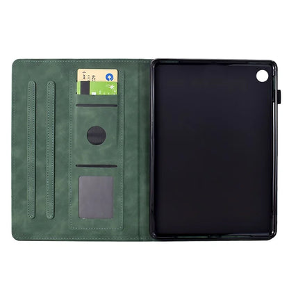 For Samsung Galaxy Tab A9+ Case Cats Imprinted PU Leather Card Slots Tablet Cover