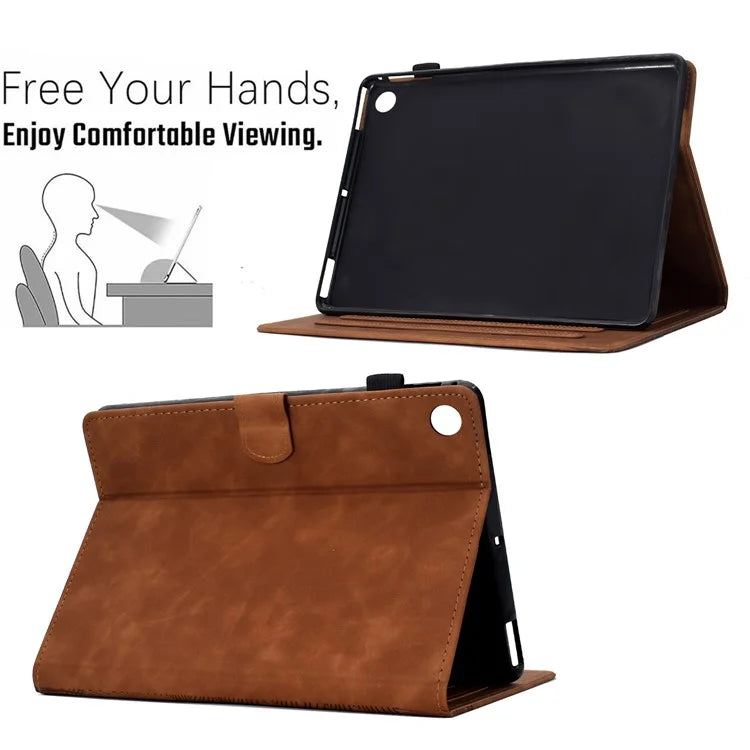 For Samsung Galaxy Tab A9+ Case Cats Imprinted PU Leather Card Slots Tablet Cover