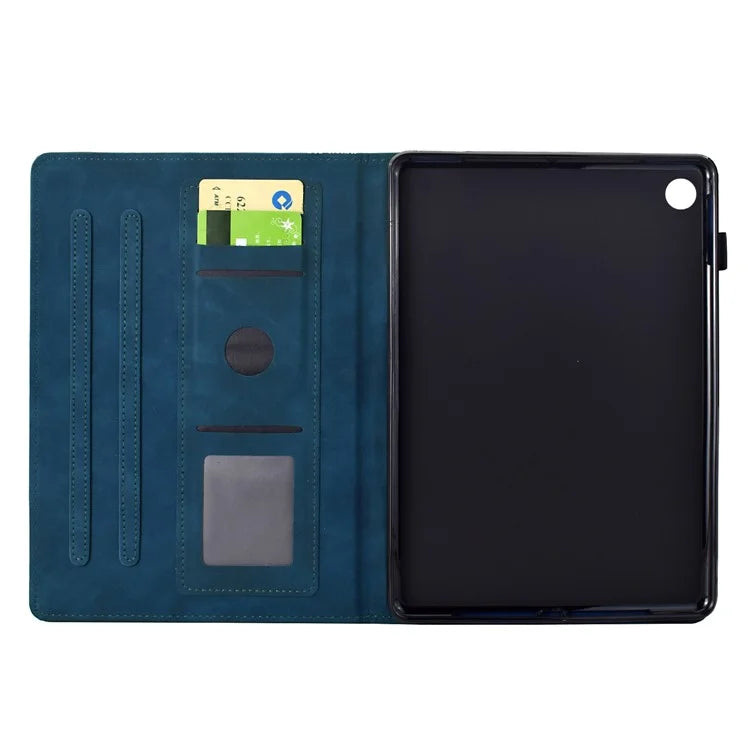 For Samsung Galaxy Tab A9+ Case Cats Imprinted PU Leather Card Slots Tablet Cover