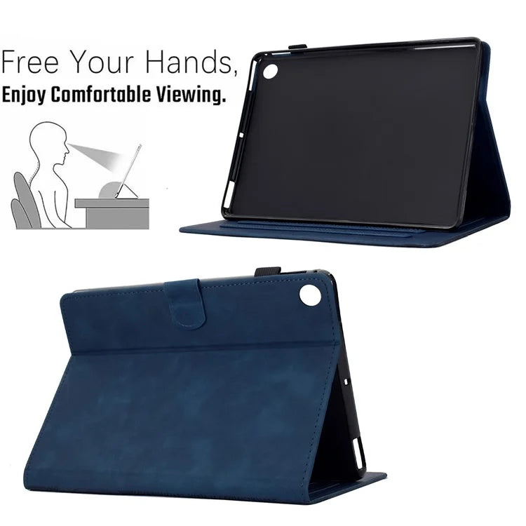 For Samsung Galaxy Tab A9+ Case Cats Imprinted PU Leather Card Slots Tablet Cover