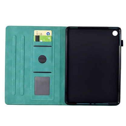For Samsung Galaxy Tab A9+ Case Cats Imprinted PU Leather Card Slots Tablet Cover