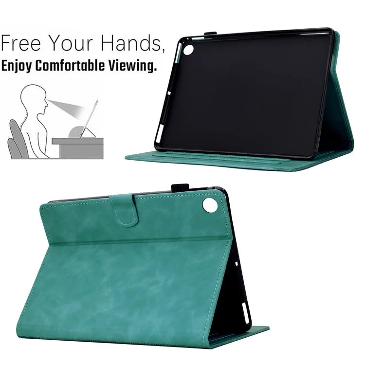 For Samsung Galaxy Tab A9+ Case Cats Imprinted PU Leather Card Slots Tablet Cover