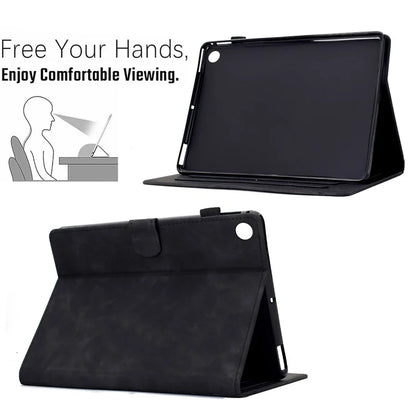 For Samsung Galaxy Tab A9+ Case Cats Imprinted PU Leather Card Slots Tablet Cover