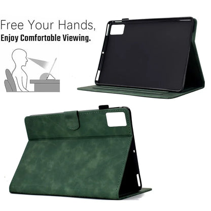 For Lenovo Tab M11 / Xiaoxin Pad 11 2024 Case Cats Imprinted PU Leather Card Slots Tablet Cover