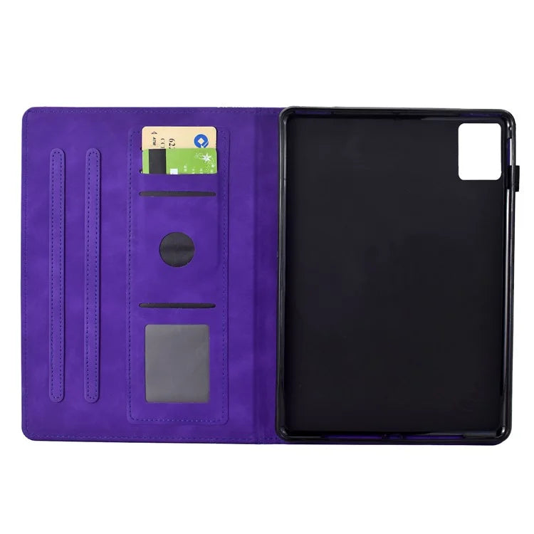 For Lenovo Tab M11 / Xiaoxin Pad 11 2024 Case Cats Imprinted PU Leather Card Slots Tablet Cover