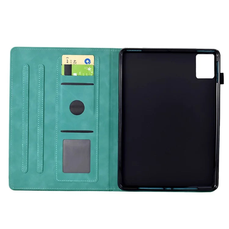 For Lenovo Tab M11 / Xiaoxin Pad 11 2024 Case Cats Imprinted PU Leather Card Slots Tablet Cover