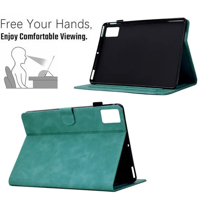 For Lenovo Tab M11 / Xiaoxin Pad 11 2024 Case Cats Imprinted PU Leather Card Slots Tablet Cover