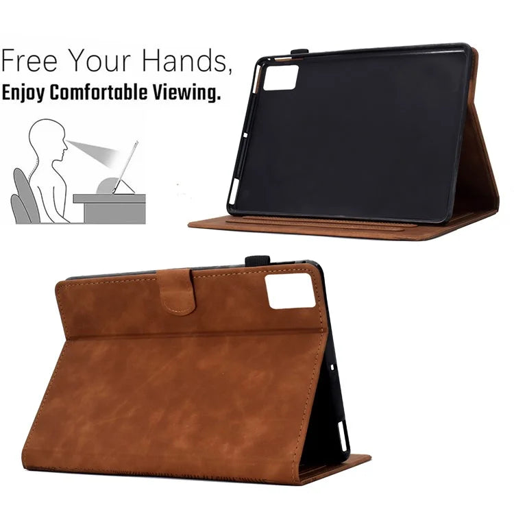 For Lenovo Tab M11 / Xiaoxin Pad 11 2024 Case Cats Imprinted PU Leather Card Slots Tablet Cover