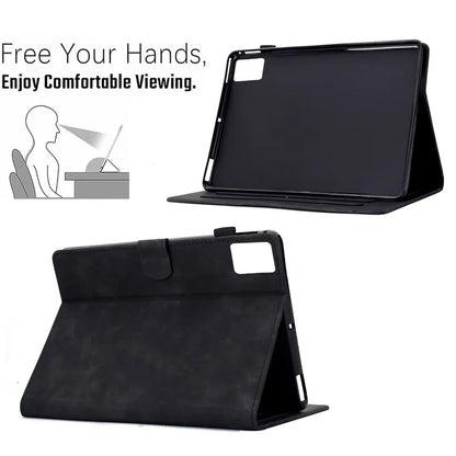 For Lenovo Tab M11 / Xiaoxin Pad 11 2024 Case Cats Imprinted PU Leather Card Slots Tablet Cover