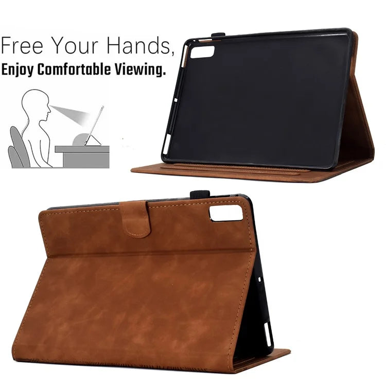 For Lenovo Tab M9 TB-310FU Case Cats Imprinted PU Leather Card Slots Tablet Cover