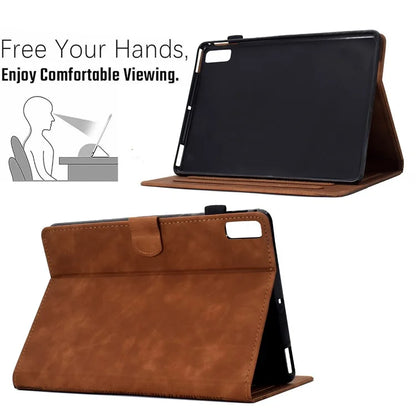 For Lenovo Tab M9 TB-310FU Case Cats Imprinted PU Leather Card Slots Tablet Cover