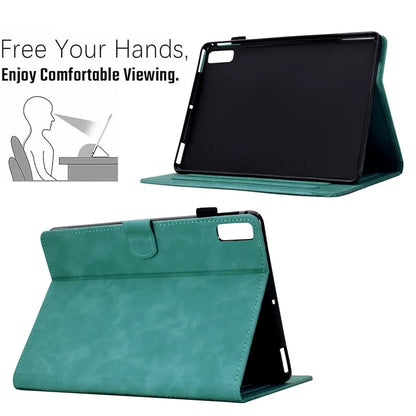 For Lenovo Tab M9 TB-310FU Case Cats Imprinted PU Leather Card Slots Tablet Cover