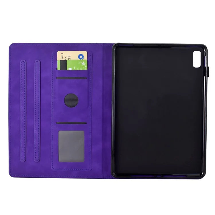 For Lenovo Tab M9 TB-310FU Case Cats Imprinted PU Leather Card Slots Tablet Cover