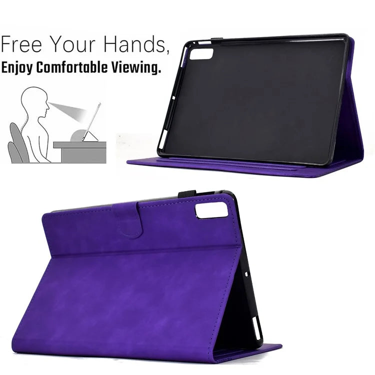 For Lenovo Tab M9 TB-310FU Case Cats Imprinted PU Leather Card Slots Tablet Cover