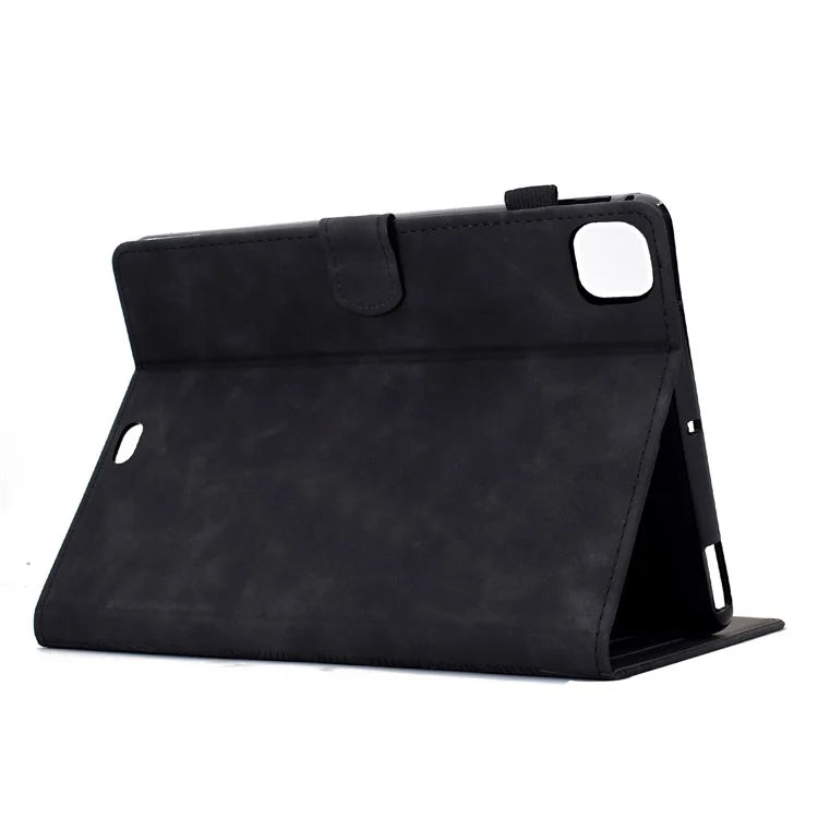 For iPad Pro 11 (2024) Case Cats Imprinted PU Leather Card Slots Tablet Cover