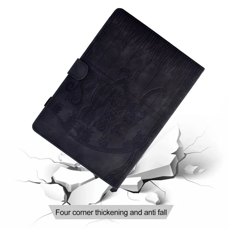 For iPad Pro 11 (2024) Case Cats Imprinted PU Leather Card Slots Tablet Cover
