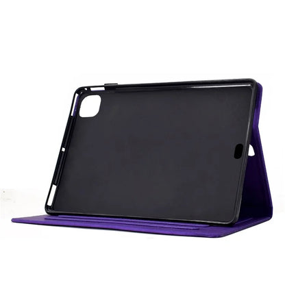 For iPad Pro 11 (2024) Case Cats Imprinted PU Leather Card Slots Tablet Cover