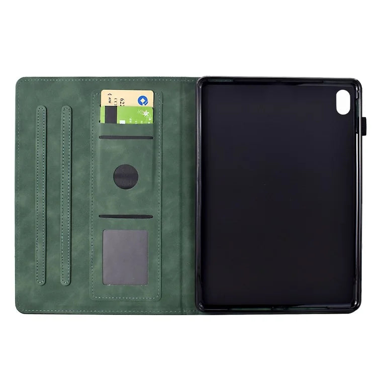 For iPad 10.9 (2022) Case Cats Imprinted PU Leather Card Slots Tablet Cover
