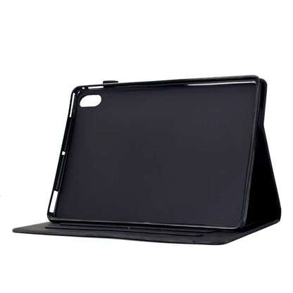 For iPad 10.9 (2022) Case Cats Imprinted PU Leather Card Slots Tablet Cover