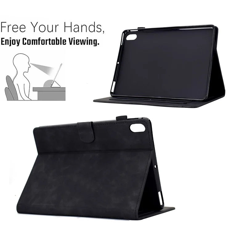 For iPad 10.9 (2022) Case Cats Imprinted PU Leather Card Slots Tablet Cover