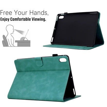 For iPad 10.9 (2022) Case Cats Imprinted PU Leather Card Slots Tablet Cover