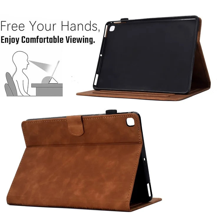 For iPad 10.2 (2020) / (2019) Case Cats Imprinted PU Leather Card Slots Tablet Cover