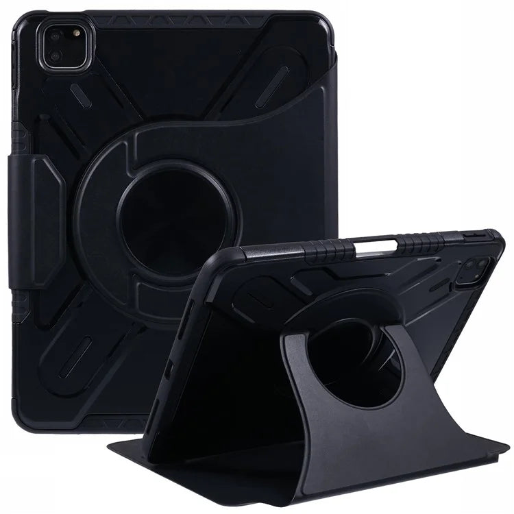 For iPad Pro 11 (2022) / (2021) / (2020) / (2018) / iPad Air (2022) / (2020) Case Detachable PU Leather Rotating Stand Protective Cover