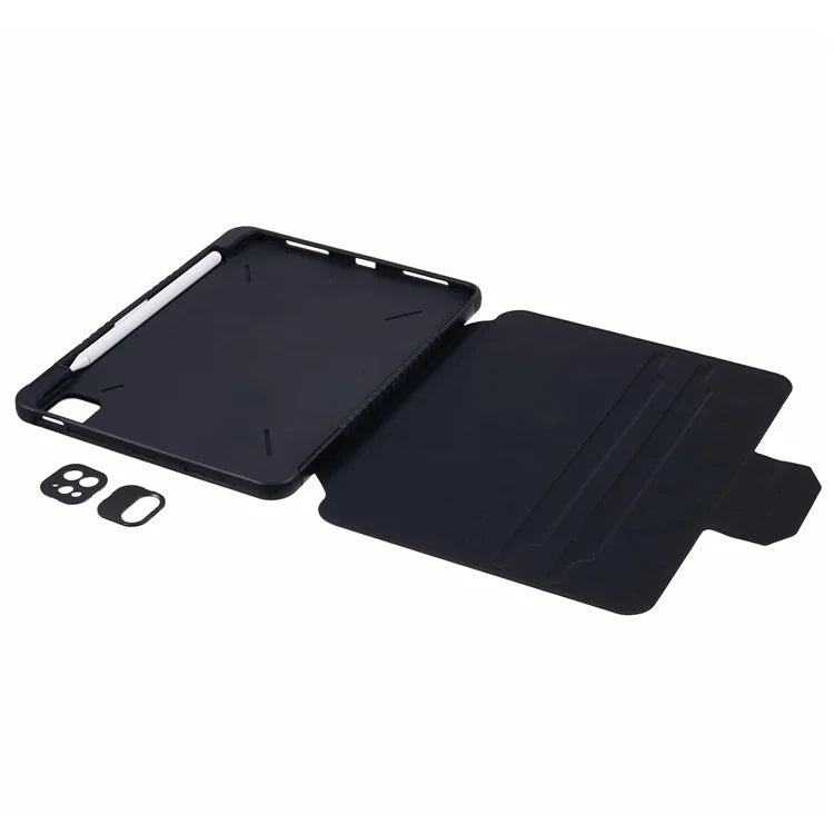 For iPad Pro 11 (2022) / (2021) / (2020) / (2018) / iPad Air (2022) / (2020) Case Detachable PU Leather Rotating Stand Protective Cover