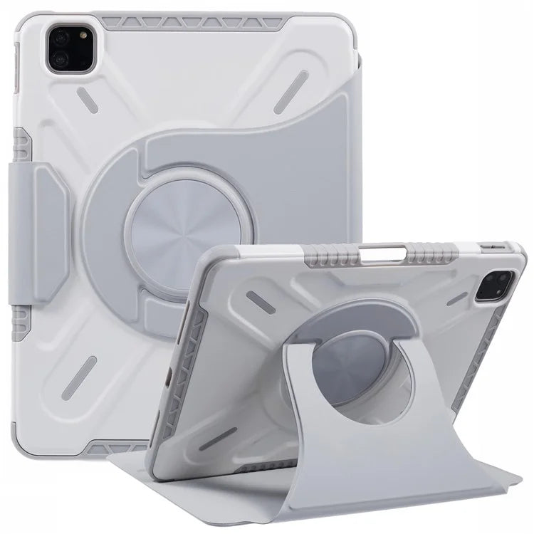 For iPad Pro 11 (2022) / (2021) / (2020) / (2018) / iPad Air (2022) / (2020) Case Detachable PU Leather Rotating Stand Protective Cover