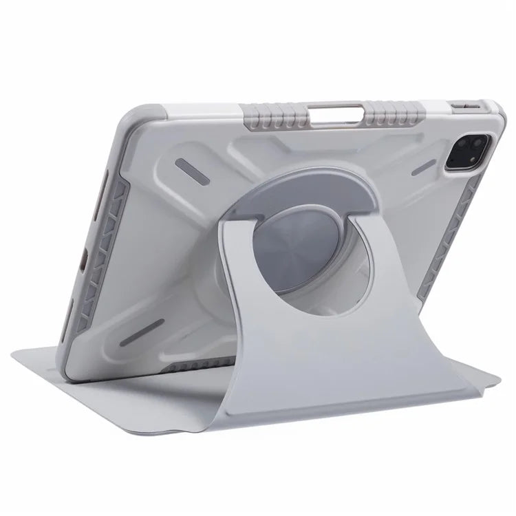 For iPad Pro 11 (2022) / (2021) / (2020) / (2018) / iPad Air (2022) / (2020) Case Detachable PU Leather Rotating Stand Protective Cover