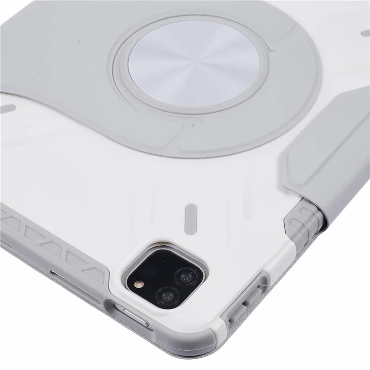 For iPad Pro 11 (2022) / (2021) / (2020) / (2018) / iPad Air (2022) / (2020) Case Detachable PU Leather Rotating Stand Protective Cover