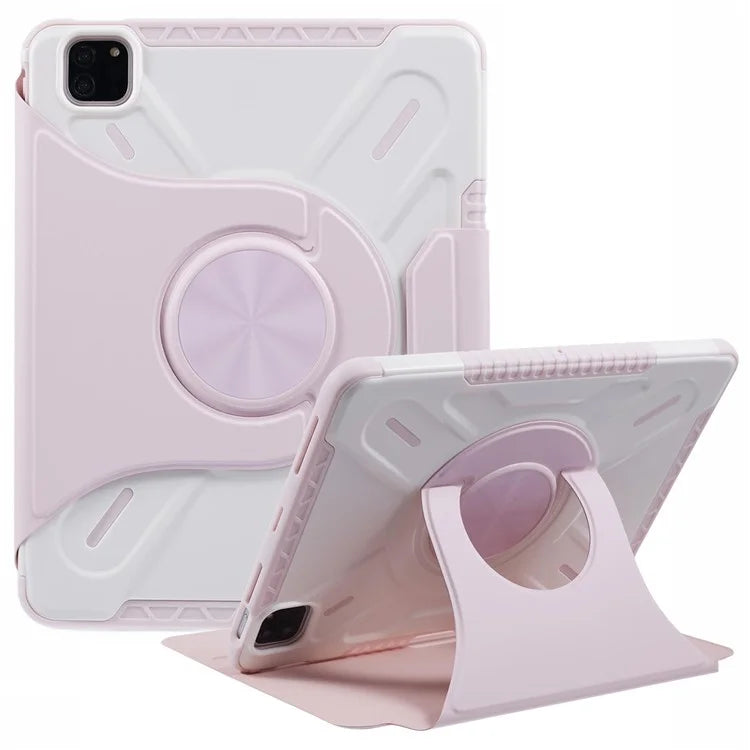 For iPad Pro 11 (2022) / (2021) / (2020) / (2018) / iPad Air (2022) / (2020) Case Detachable PU Leather Rotating Stand Protective Cover