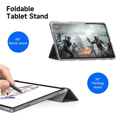 DUX DUCIS Unid Series For Samsung Galaxy Tab A9+ Case Auto Wake / Sleep TPU+PC+Leather Clear Tablet Cover