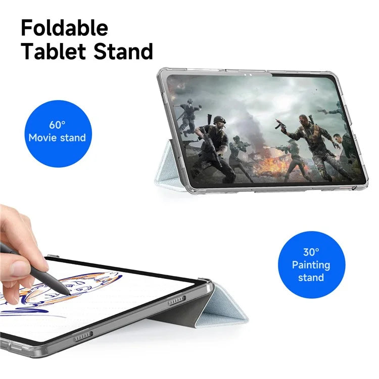 DUX DUCIS Unid Series For Samsung Galaxy Tab A9+ Case Auto Wake / Sleep TPU+PC+Leather Clear Tablet Cover