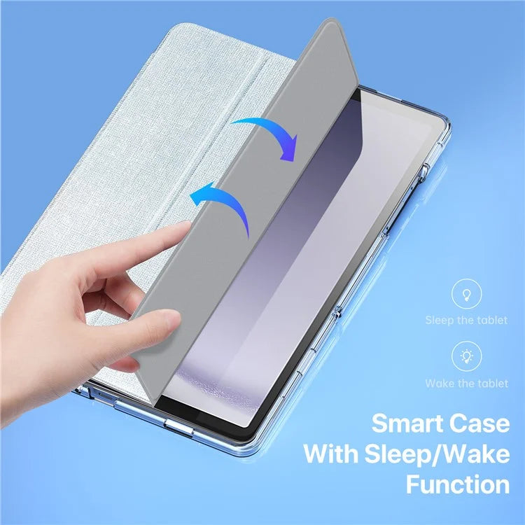 DUX DUCIS Unid Series For Samsung Galaxy Tab A9+ Case Auto Wake / Sleep TPU+PC+Leather Clear Tablet Cover