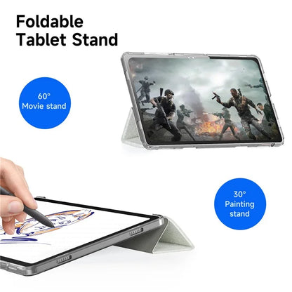 DUX DUCIS Unid Series For Samsung Galaxy Tab A9+ Case Auto Wake / Sleep TPU+PC+Leather Clear Tablet Cover