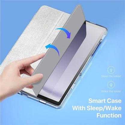 DUX DUCIS Unid Series For Samsung Galaxy Tab A9+ Case Auto Wake / Sleep TPU+PC+Leather Clear Tablet Cover