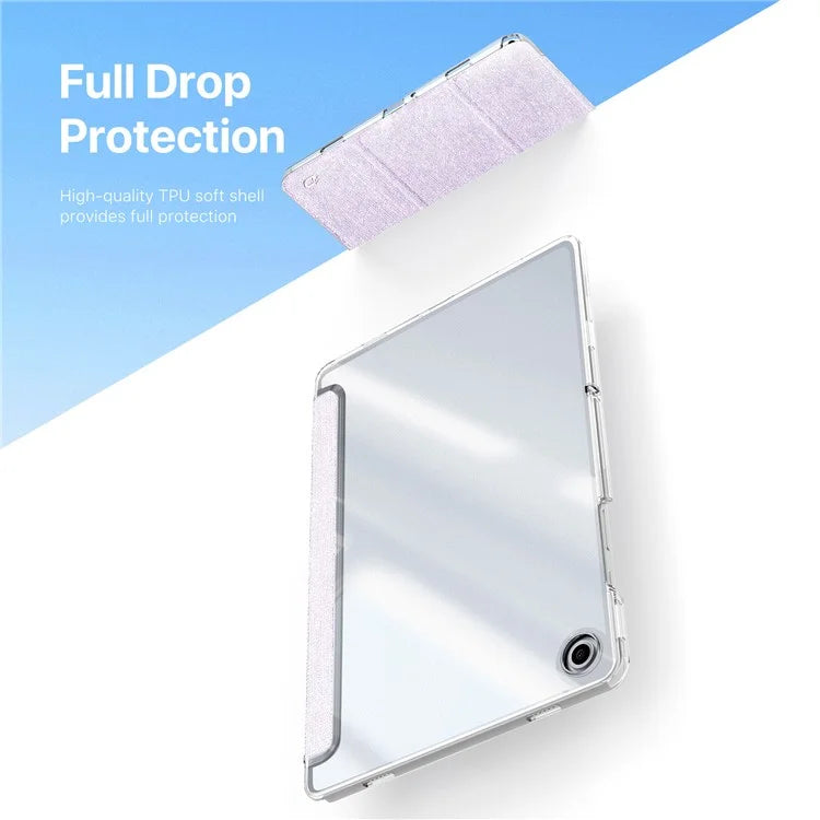 DUX DUCIS Unid Series For Samsung Galaxy Tab A9+ Case Auto Wake / Sleep TPU+PC+Leather Clear Tablet Cover