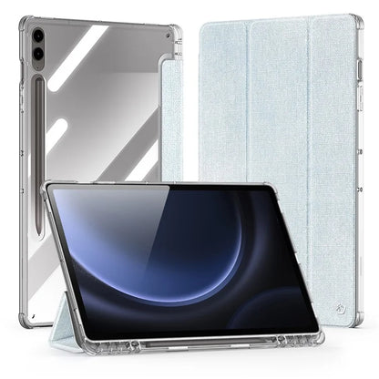 DUX DUCIS Unid Series For Samsung Galaxy Tab S9 FE+ / S9+ Case Auto Wake / Sleep TPU+PC+Leather Clear Tablet Cover