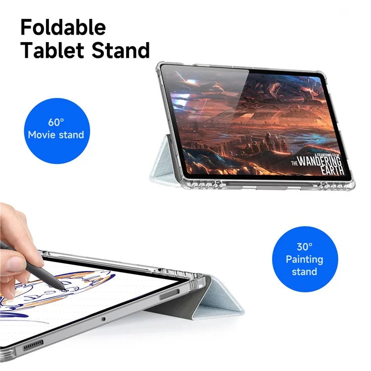 DUX DUCIS Unid Series For Samsung Galaxy Tab S9 FE+ / S9+ Case Auto Wake / Sleep TPU+PC+Leather Clear Tablet Cover